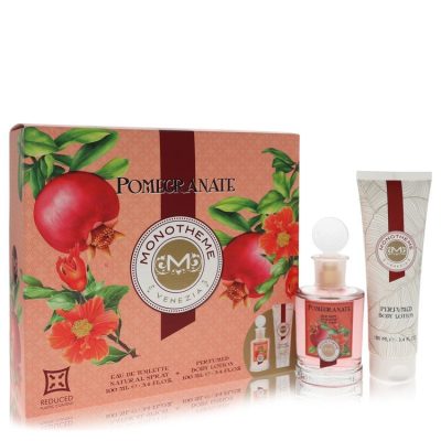 Monotheme Pomegranate by Monotheme Gift Set — 3.4 oz Eau De Toilette Spray + 3.4 oz Body Lotion (Women)