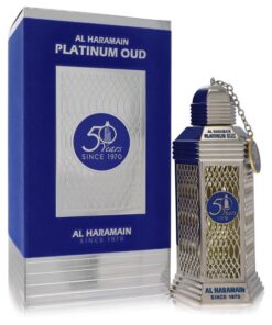 Al Haramain 50 Years Platinum Oud by Al Haramain Eau De Parfum Spray (Unisex) 3.3 oz (Women)