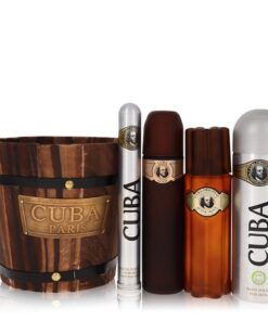 Cuba Gold by Fragluxe Gift Set — 3.4 oz Eau De Toilette Spray + 1.17 oz Eau De Toilette Spray + 6.7 oz Body Spray + 3.3 oz After Shave (Men)