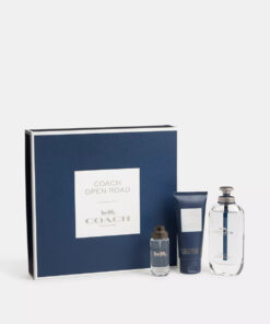 Coach open road 3 pcs set for men: 3.3 eau de toilette spray + 0.5 eau de toilette spray + 3.3 shower gel.