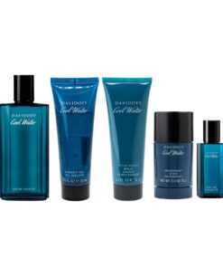 Cool water 5 pcs set for men: 4.2 eau de toilette spray + 2.4 deodorant stick + 2.5 shower gel + 2.5 after shave balm + 0.5 eau de toilette spray