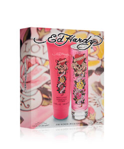 Ed hardy 2 pcs set for women: 3.4 eau de parfum spray + 6.8 body lotion