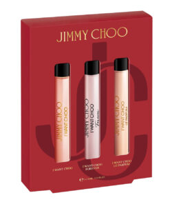 Jimmy choo 3 pcs mini set for women: i want choo 0.33 oz eau de parfum spray + i want choo forever 0.33 oz eau de parfum spray + i want choo le parfum 0.33 oz parfum spray