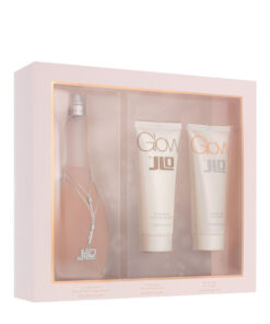 J lo glow 3 pcs set for women: 3.4 eau de toilette spray + 2.5 body lotion + 2.5 shower gel