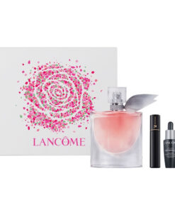 Lancome la vie est belle 3 pcs set for women: 1.7 eau de parfum refillable spray + 0.33 oz advanced genifique + 2 ml hypnose – 01 noir hypnotic mascara volume