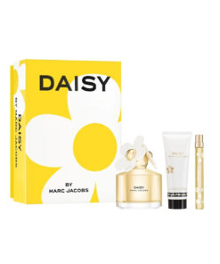 Marc jacobs daisy 3 pcs set for women: 3.3 eau de toilette spray + 0.33 eau de toilette spray + 2.5 body lotion.