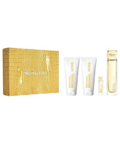 Michael kors sexy amber 4 pcs set for women: 3.4 eau de parfum spray + 3.4 shower gel + 3.4 body lotion + 0.17 eau de parfum