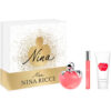 Nina ricci nina 3 pcs set for women: 2.7 eau de toilette spray + 0.34 eau de toilette roll-on + 2.5 body lotion Nina ricci nina 3 pcs set for women: 2.7 eau de toilette spray + 0.34 eau de toilette roll-on + 2.5 body lotion