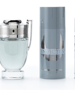 Paco rabanne invictus 3 pcs set for men: 3.4 eau de toilette spray + 5.1 deodorant spray + 0.34 eau de toilette spray.