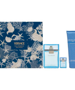 Versace Eau Fraiche 3 PCS Set for Men: 3.4 Eau de Toilette Spray + 5 ml Eau de Toilette Mini + 5 oz Bath & Shower Gel Versace Eau Fraiche 3 PCS Set for Men: 3.4 Eau de Toilette Spray + 5 ml Eau de Toilette Mini + 5 oz Bath & Shower Gel
