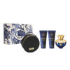 Versace dylan blue 4 pcs set for women: 3.4 eau de parfum spray + 3.4 body lotion + 3.4 bath & shower gel + make up case Versace dylan blue 4 pcs set for women: 3.4 eau de parfum spray + 3.4 body lotion + 3.4 bath & shower gel + make up case