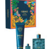 Versace eros 3 pcs set for men: 3.4 eau de toilette spray + 5 ml eau de toilette mini + 5 oz shower gel.