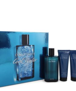 Cool Water by Davidoff Gift Set — 4.2 oz Eau De Toilette Spray + 2.5 oz After Shave Balm + 2.5 oz Shower Gel (Men)
