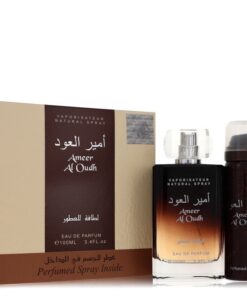 Ameer Al Oudh by Lattafa Gift Set — 3.4 oz Eau De Parfum Spray + 1.7 oz Perfumed Spray (Men)