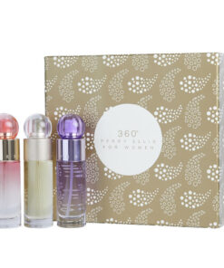 Perry Ellis 3 PCS Set for Women: 360 1 OZ Eau de Toilette Spray + 360 Coral 1 OZ Eau de Parfum Spray + 360 Purple 1 OZ Eau de Parfum Spray