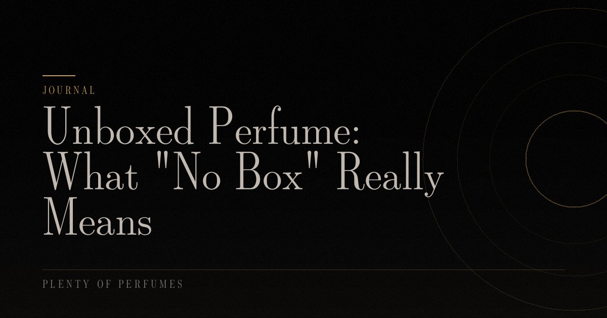 Unboxed Perfume: What “No Box” Really Means Unboxed Perfume: What “No Box” Really Means